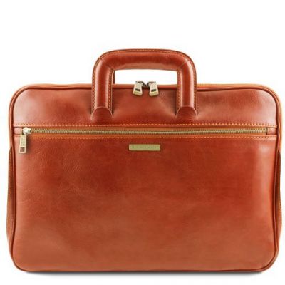 Tuscany Leather Caserta Honey Document Leather briefcase